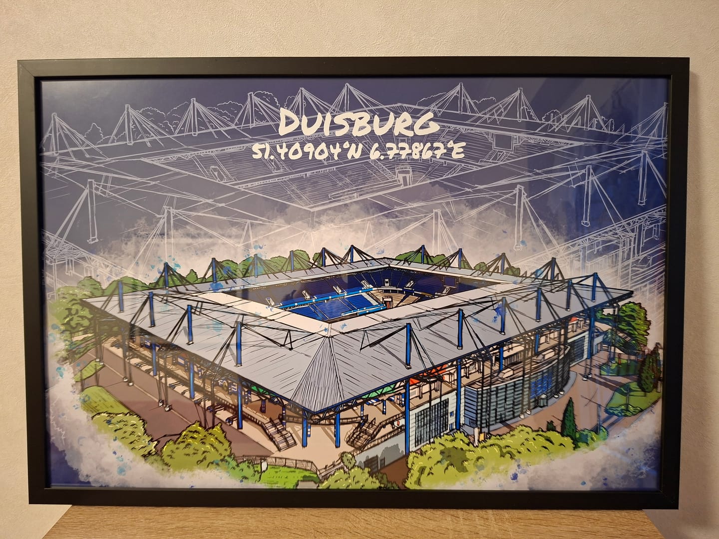 Customer photo review of Stadion Poster Duisburg Art Print