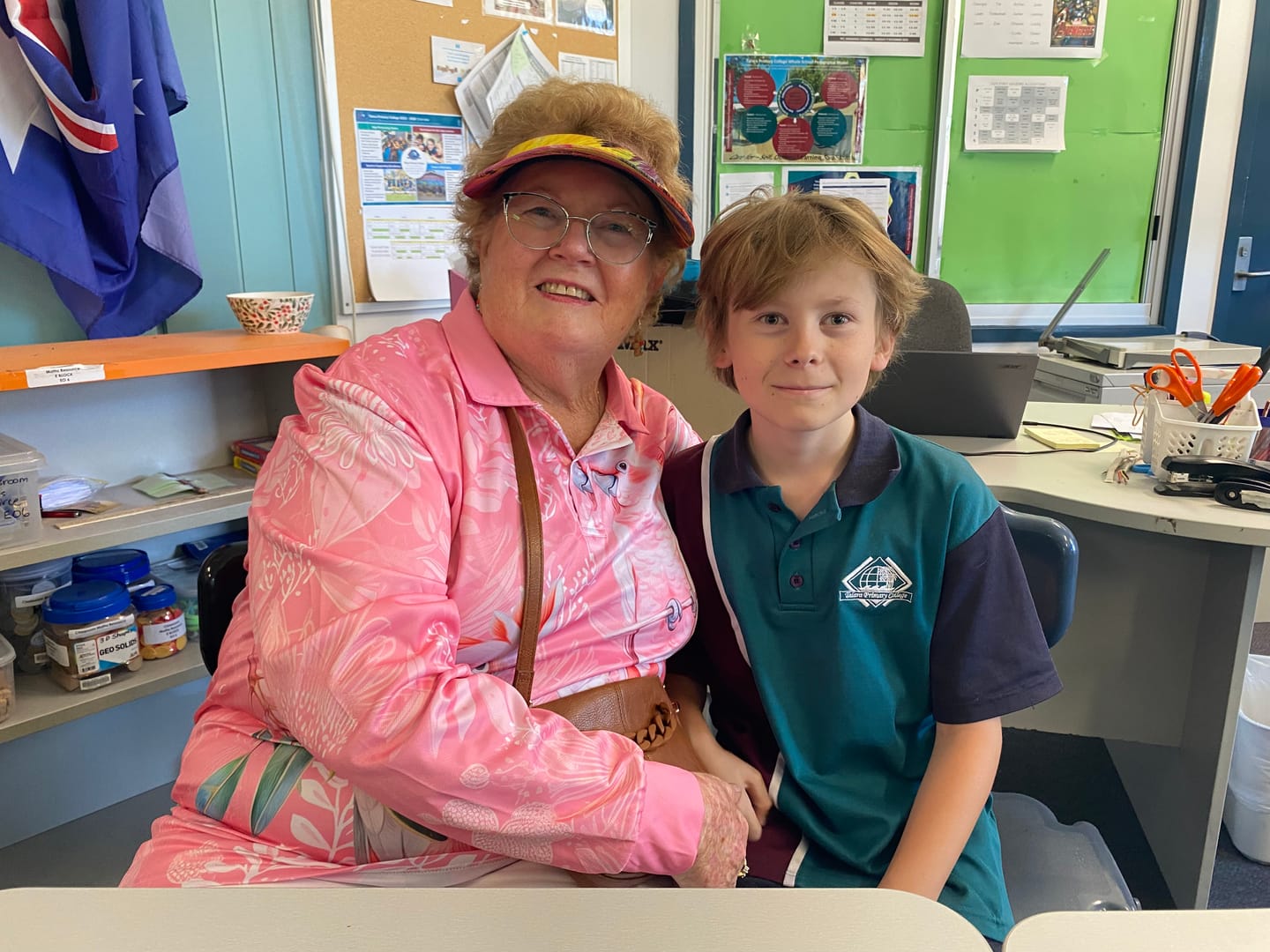 Customer photo review of Personalised Galah Cockatoo Eucalyptus Flowers Long Sleeve Polo Shirt Australian Breast Cancer Spirit LT9
