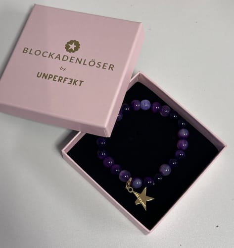 Customer photo review of »Don’t Panic - angstfrei« Blockadenlöser aus echtem Lavendelachat inkl. abgebrochener Stern