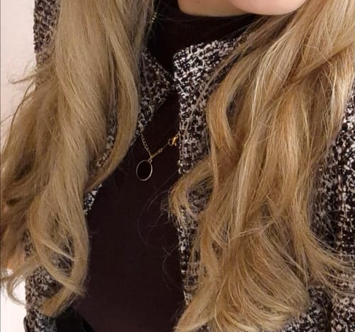 Customer photo review of Obsidian Halskette - Kreismedallion