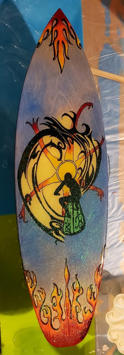 Customer photo review of Bigger Better | Unfinished Wood Surfboard Shape | DIY Craft Cutout |