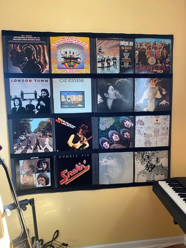 Customer photo review of 12" Vinyl Record Display Frame - LP Wall Storage