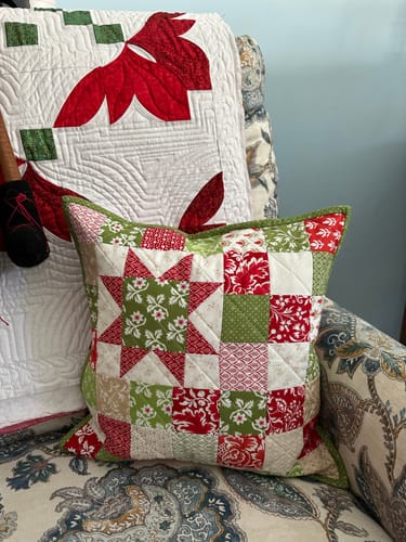 Customer photo review of Sparkle & Charm Pillow - made by Meg