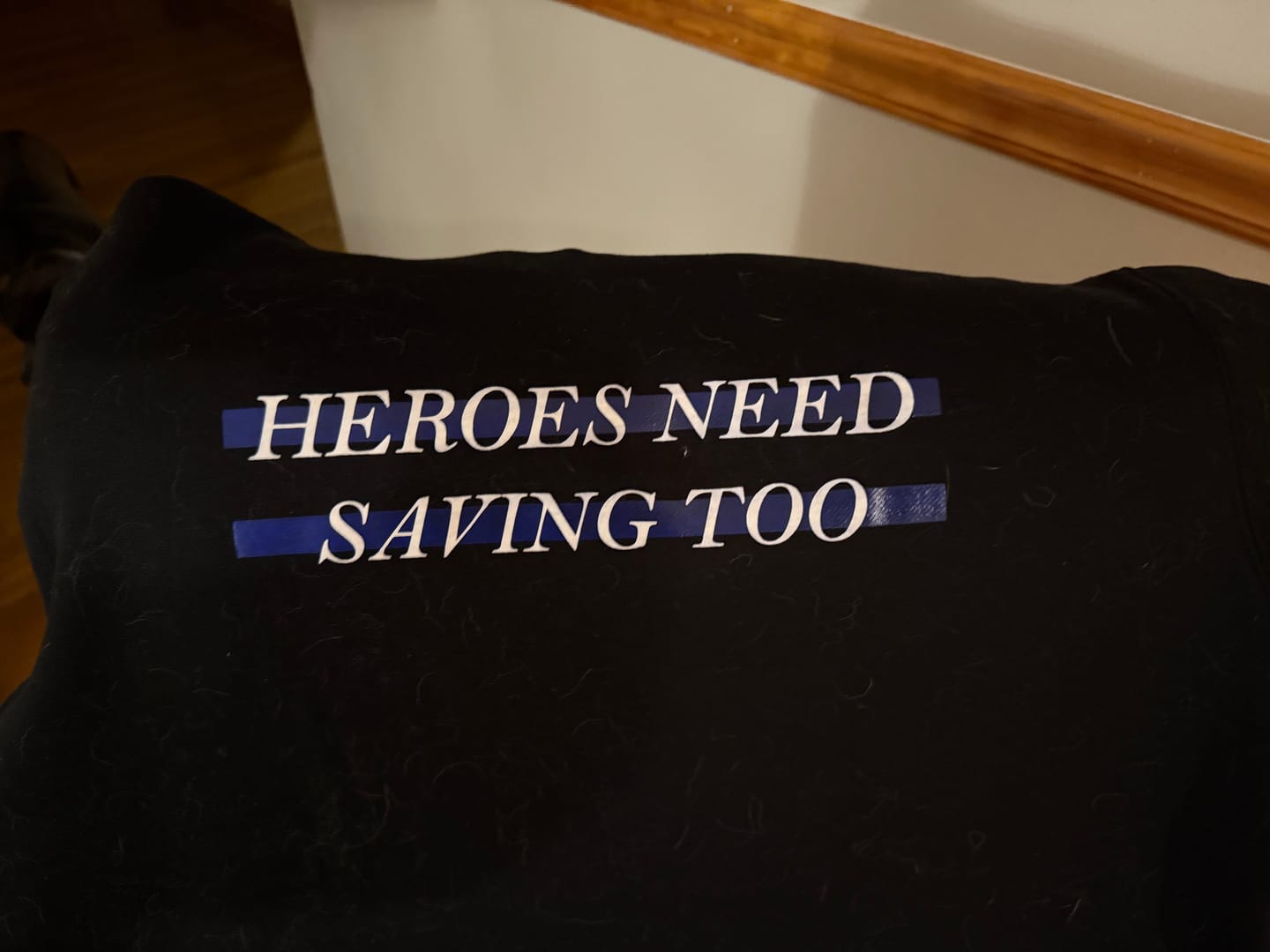 Customer photo review of Stigma-Breaking Hoodie- Blue Line