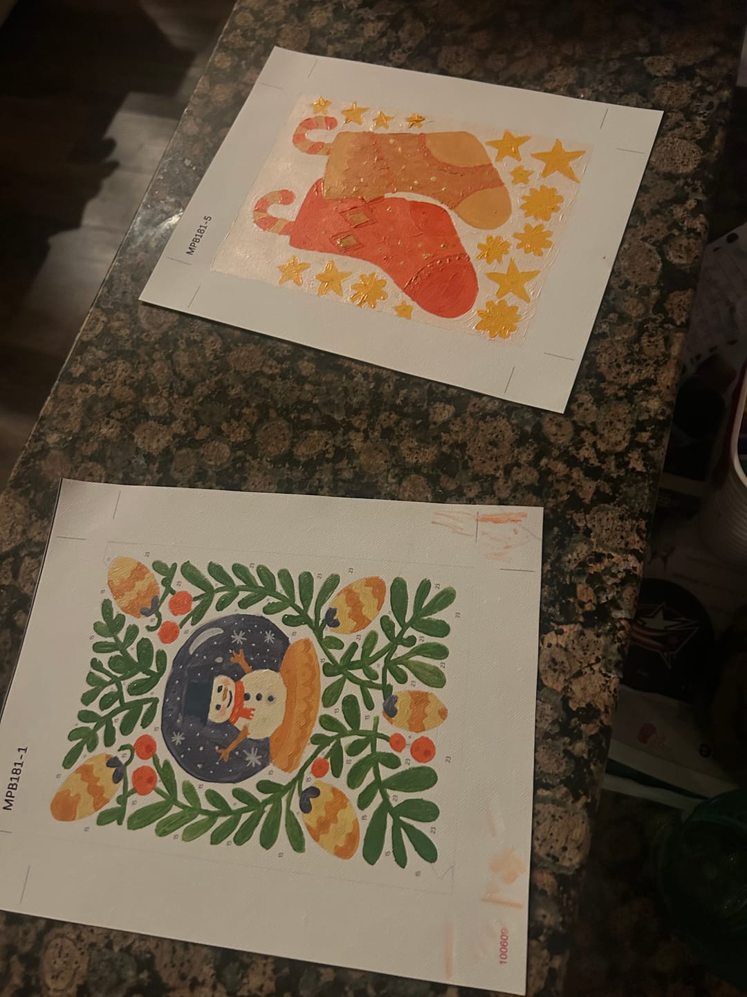 Customer photo review of 6 Mini Paintings - Beautiful Christmas Set
