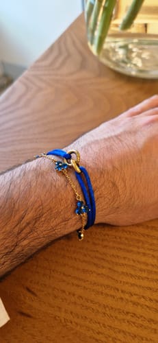 Customer photo review of OCEAN CLOVER BRACELET | 18K Gold