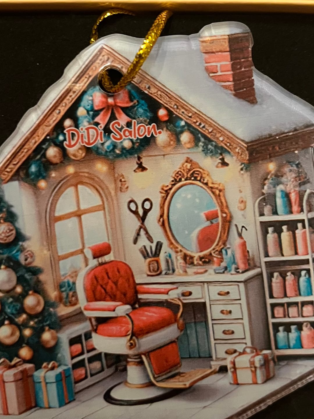 Customer photo review of Personalized Hair Salon Christmas Ornament With Name | Exclusive Winter Hairdressing Fairy Tale For Hairdressers Stylists