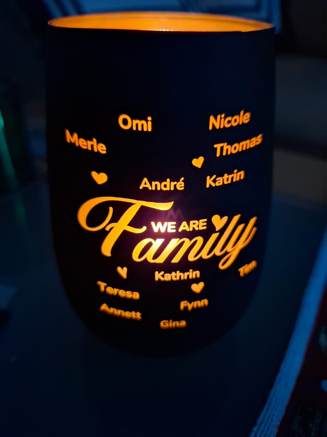 Customer photo review of We are Family - Familien-Windlicht