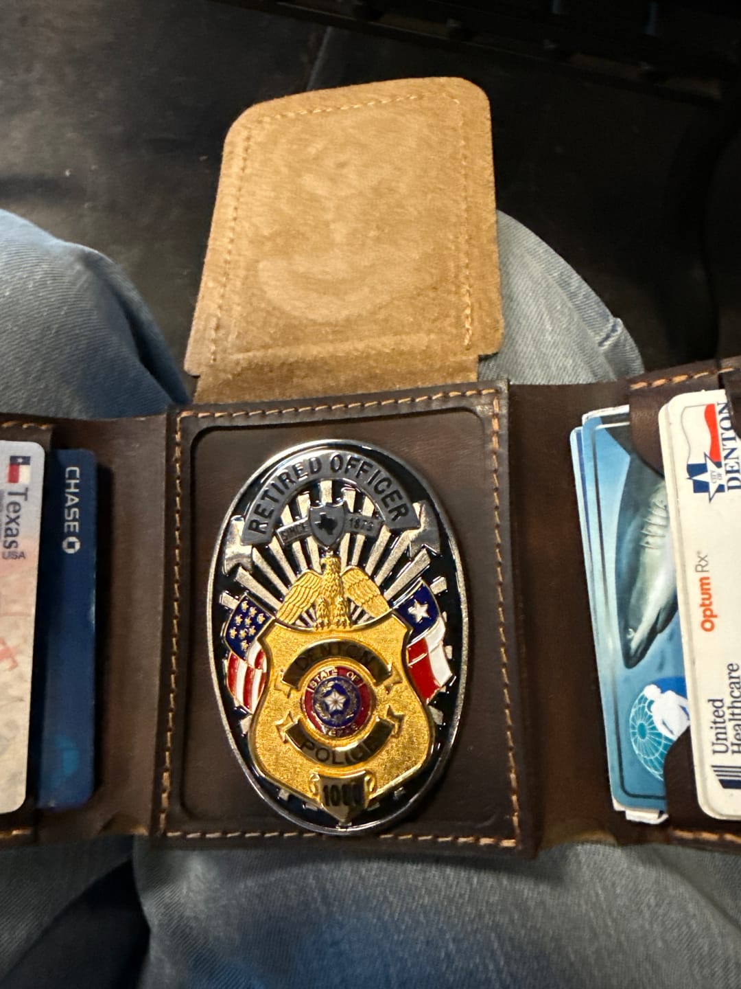 Customer photo review of Badge Trifold Wallet