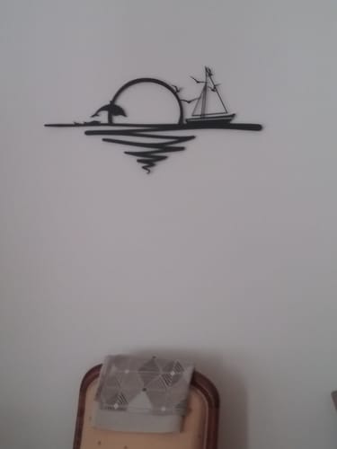 Customer photo review of Décoration murale en métal - Lever du soleil (SUN.02)