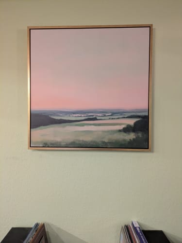 Customer photo review of Evening Hues Abstract Canvas Art