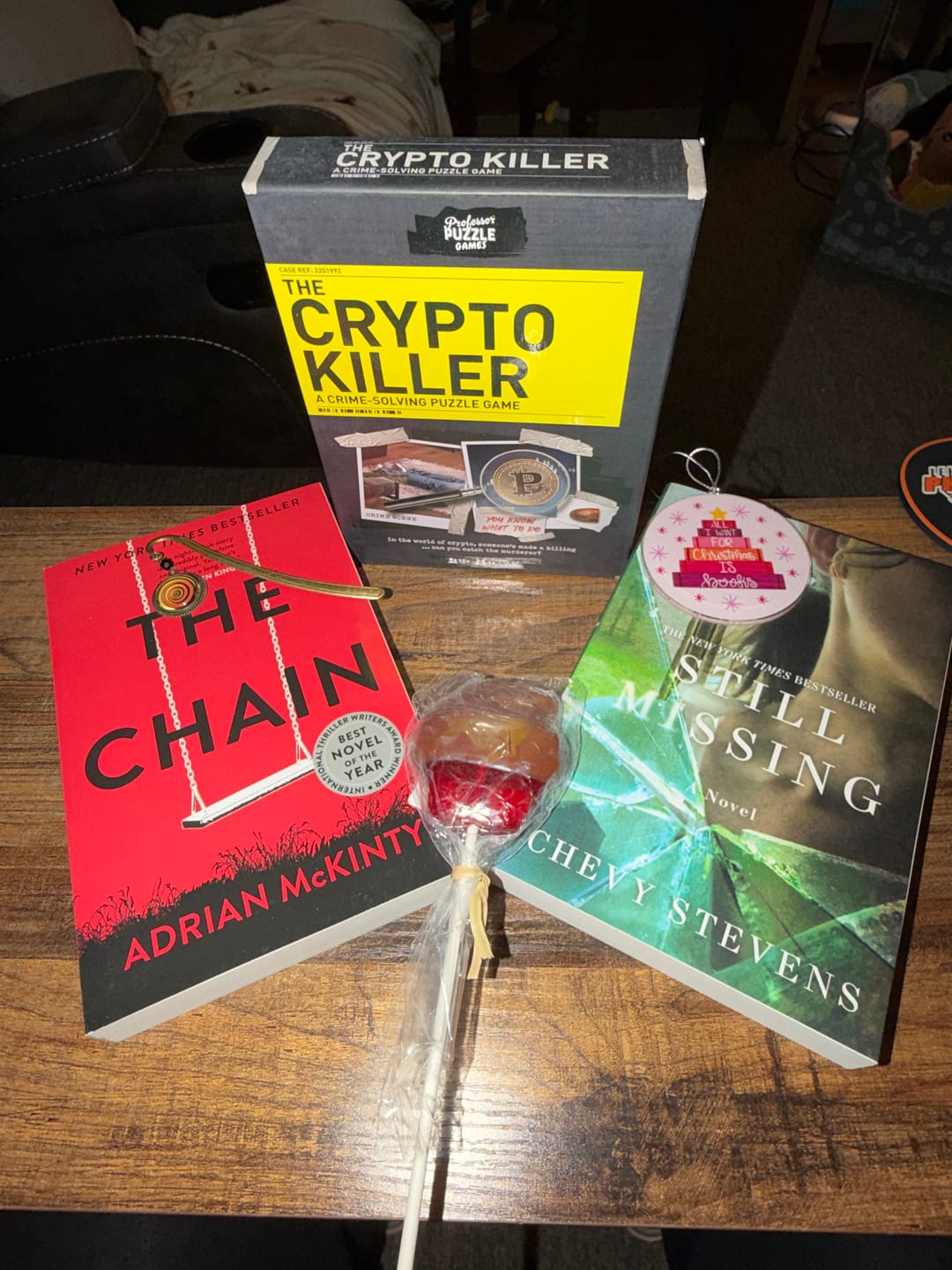 Customer photo review of Quarterly Mystery/Thriller Book Box