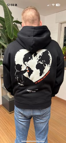 Customer photo review of My Dream. Our World. - Oversized Hoodie