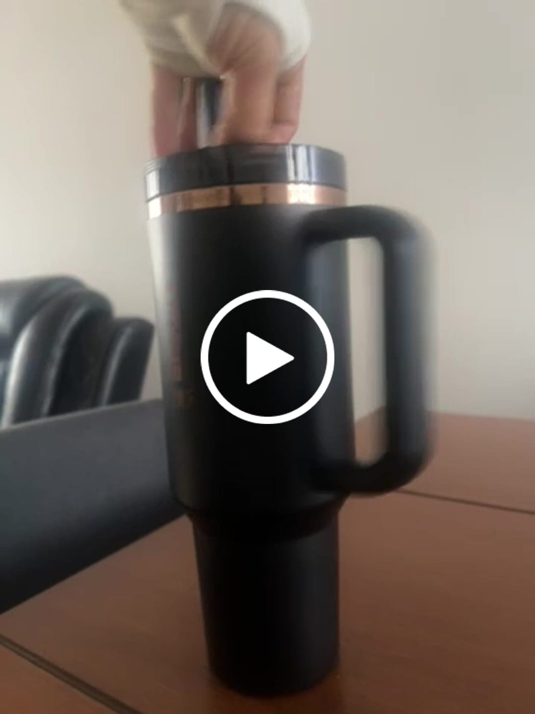 Customer video review of Messi x Stanley 1913 Quencher ProTour Flip Straw Tumbler GOAT Black | 1.1L