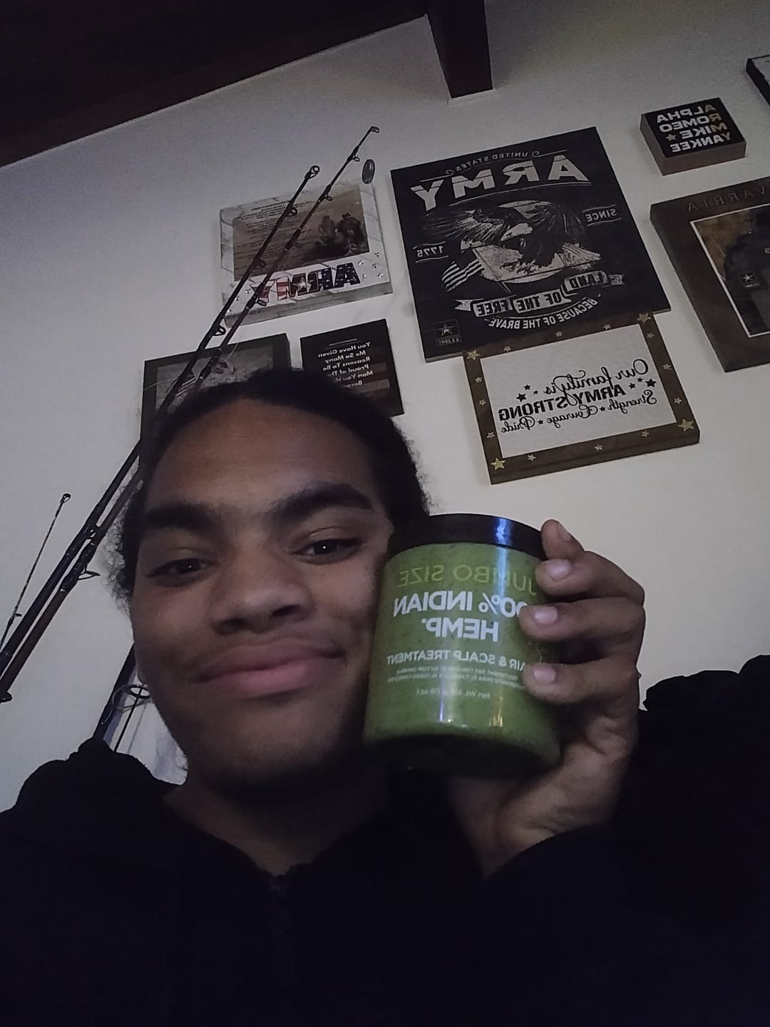 Customer photo review of Kuza Indian Hemp Hair & Scalp Treatment 4oz