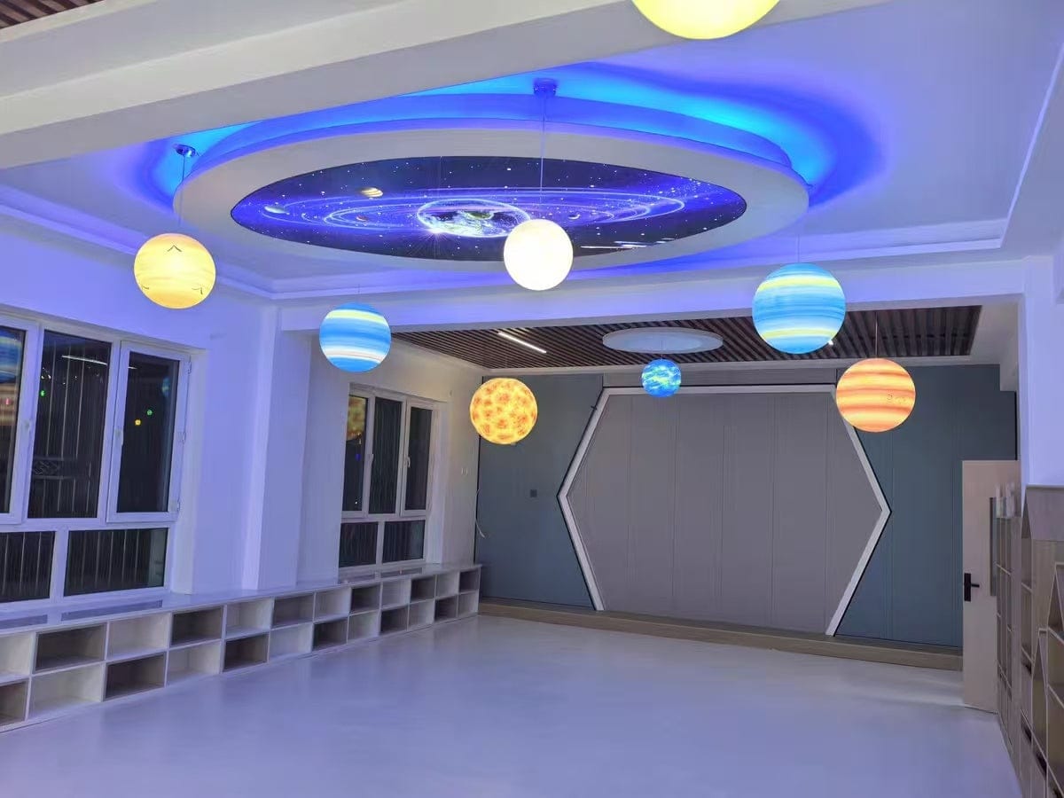 Customer photo review of GabyBerg Planets Light Fixture – Solar System Inspired Ceiling Light for Kids’ Room or Study
