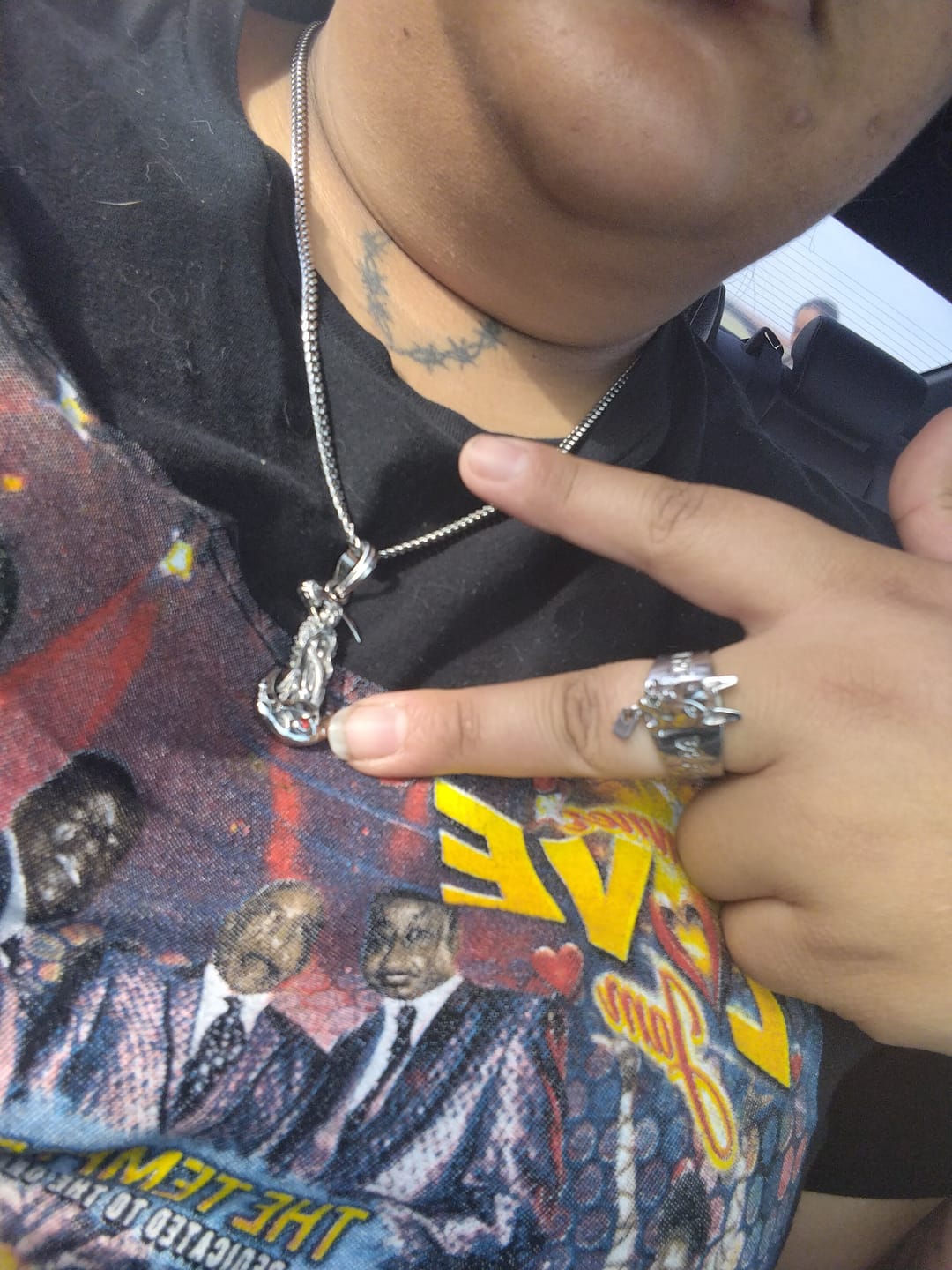 Customer photo review of UPGRADED SANTA MUERTE PENDANT