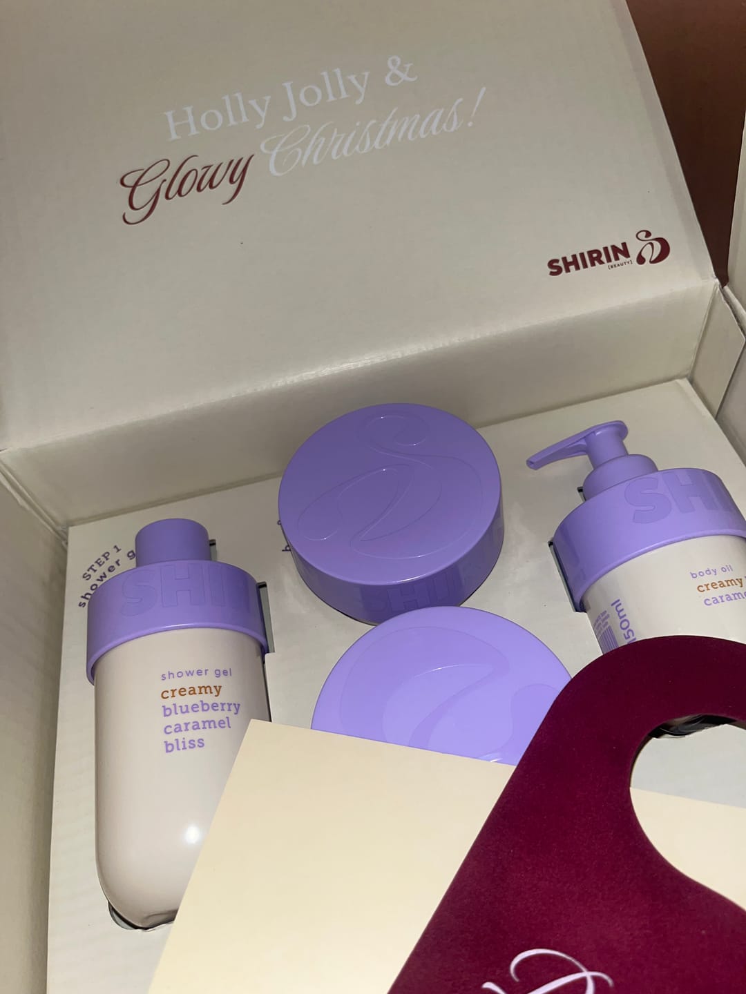 Customer photo review of Glowmas Set Creamy Blueberry Caramel Bliss