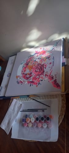 Customer photo review of Astronauta Floreado (Pintura por Números) 40x40 cm