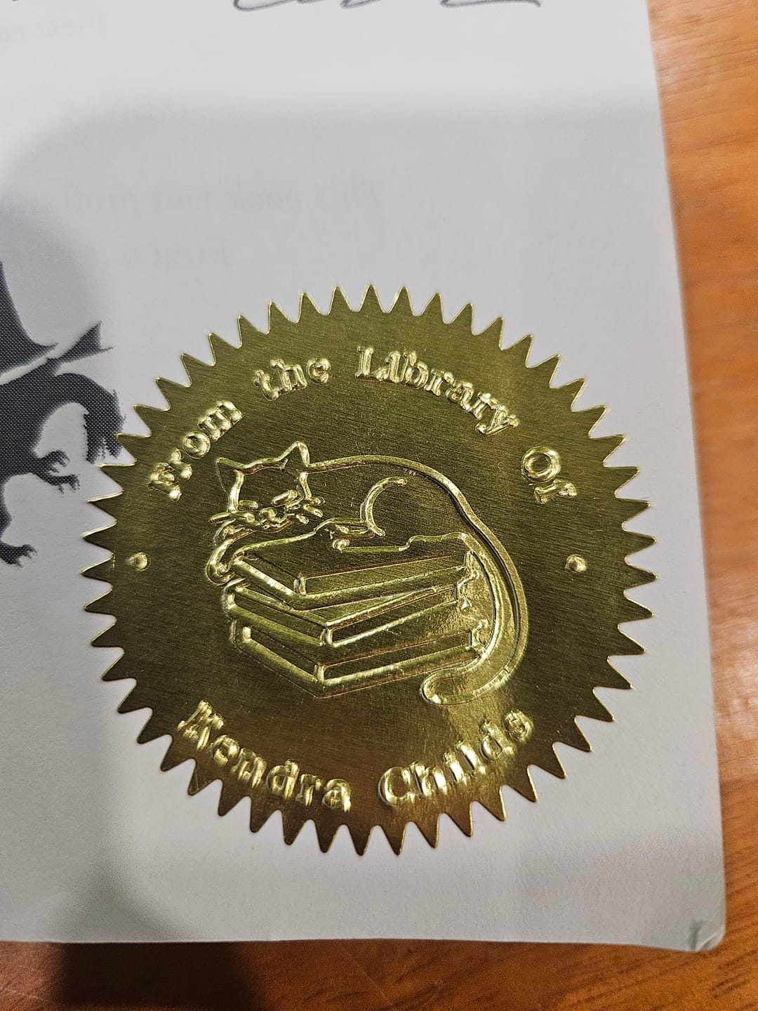 Customer photo review of Custom Book Embosser