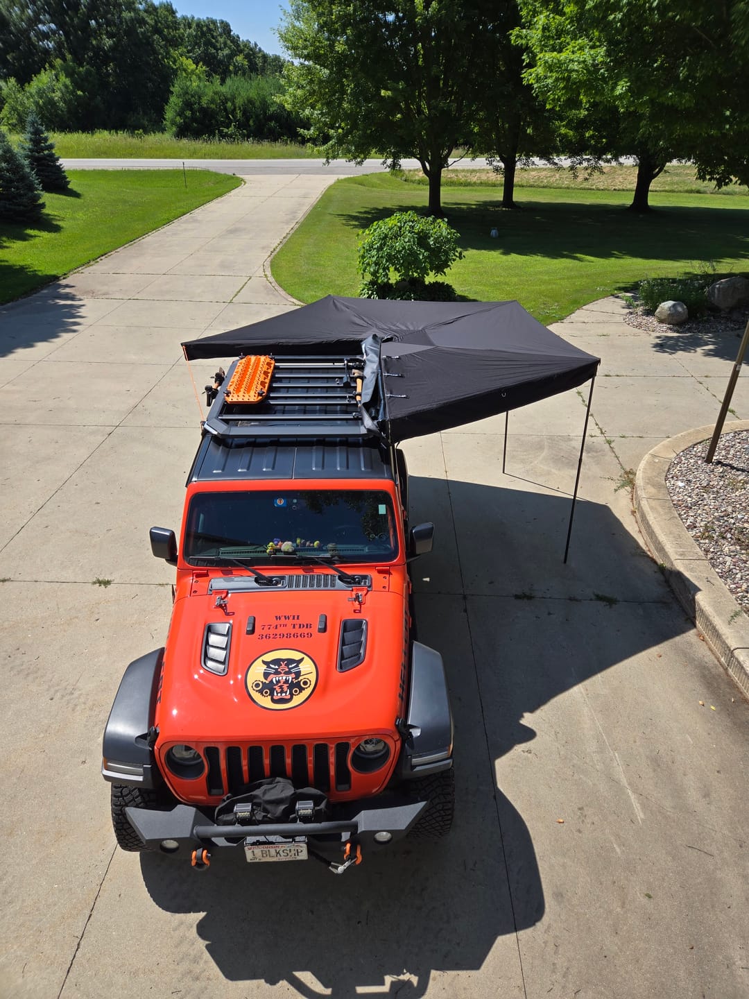 Customer photo review of OPENROAD Quick-Open Overland Shower/Privacy Awning V2