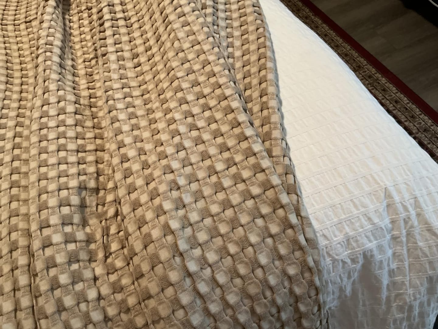 Customer photo review of Breeze Waffle Blanket
