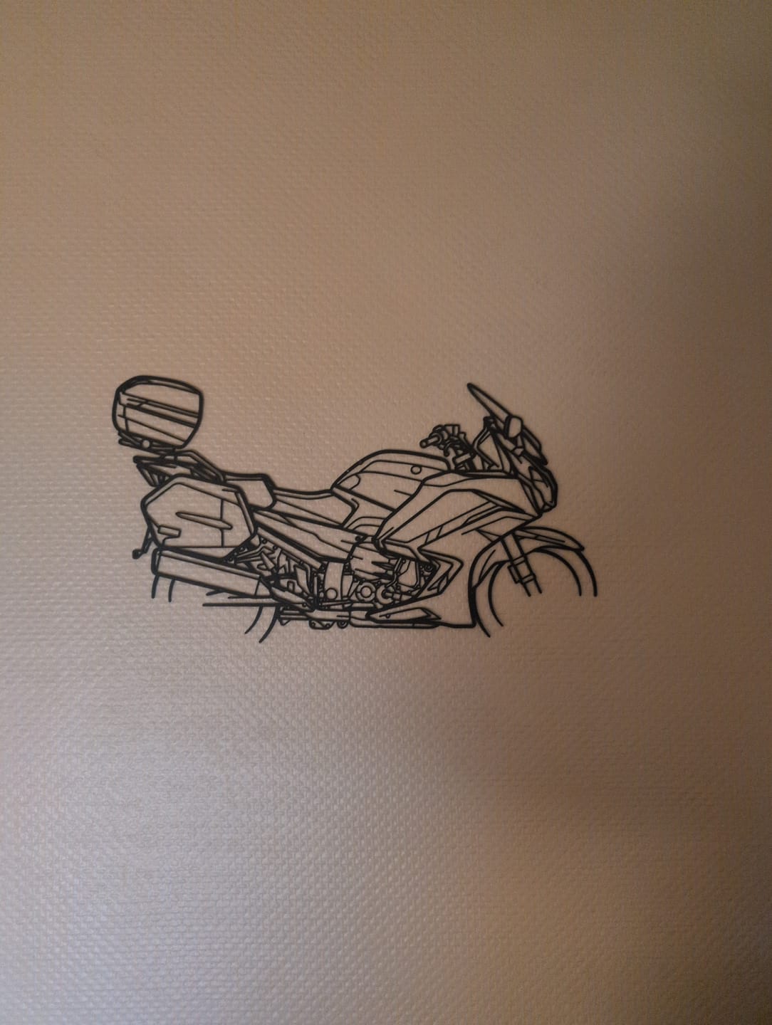 Customer photo review of FJR 1300 Silhouette Metal Wall Art