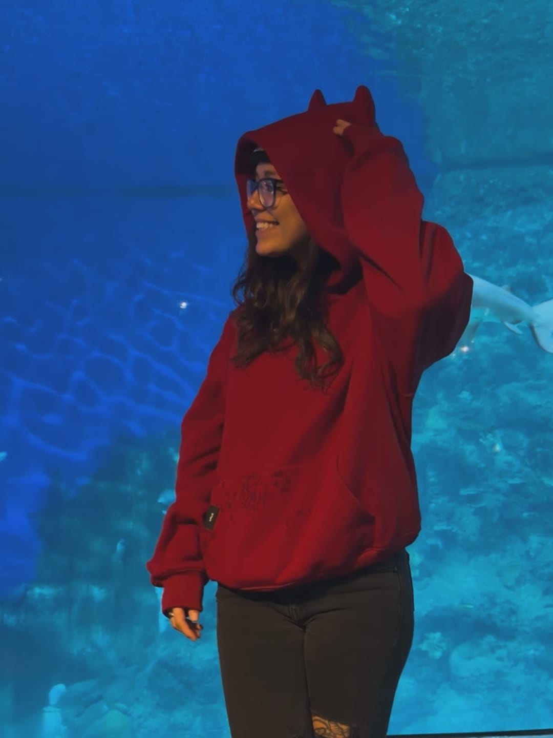 Customer photo review of DEVIL HOODIE - RED