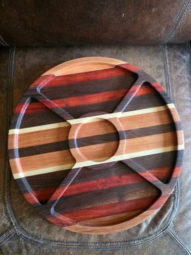 Customer photo review of 15.75x15.75" Five Pocket Tray 11 Acrylic Router Template