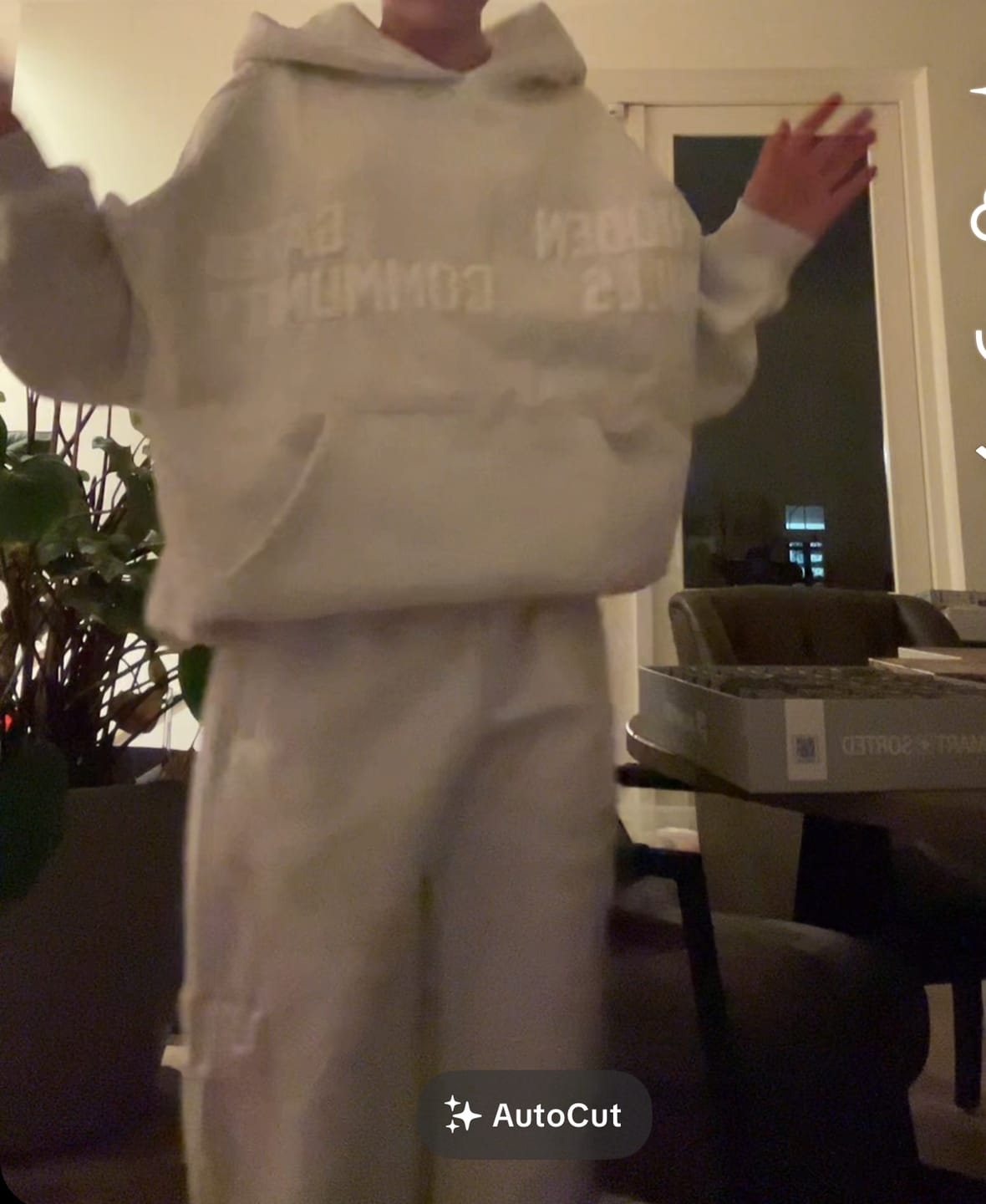 Customer photo review of GATED COMMUNITY HOODIE LIGHT GREY