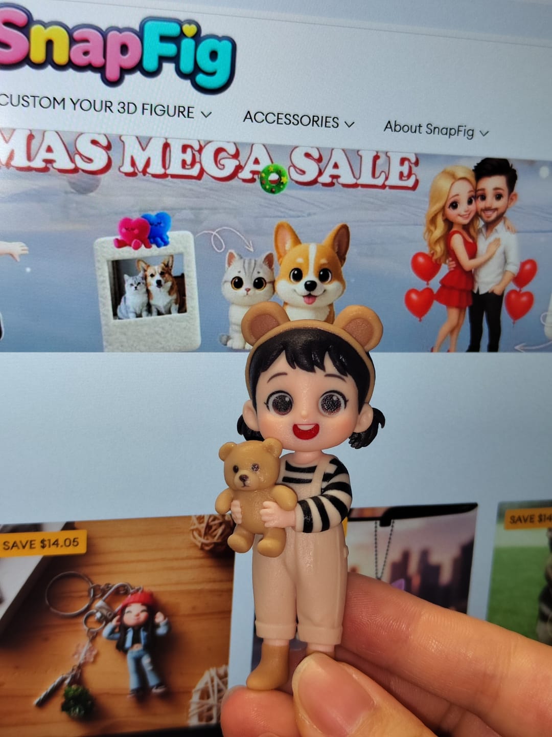 Customer photo review of Custom Couple Action Figures - Unique Valentine's Day Gift