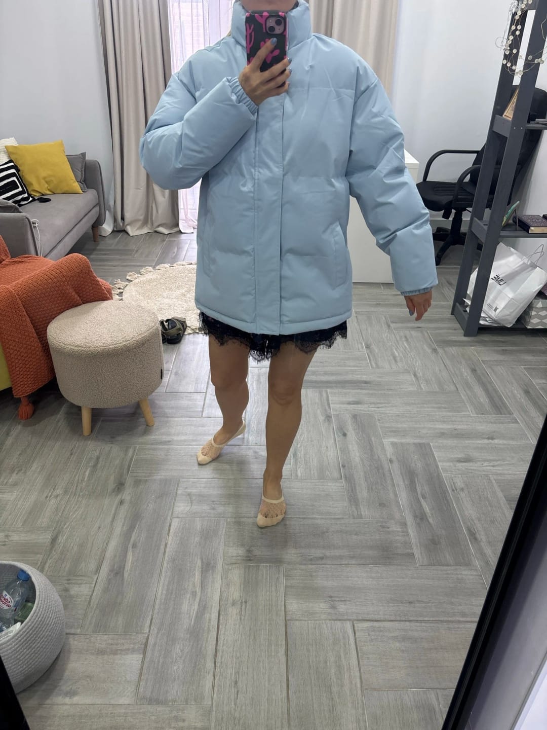 Customer photo review of Luella Weatherproof Stand Collar Puffer Jacket