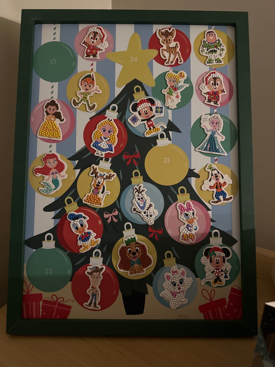 Customer photo review of Disney Crystal Art Advent Calendar