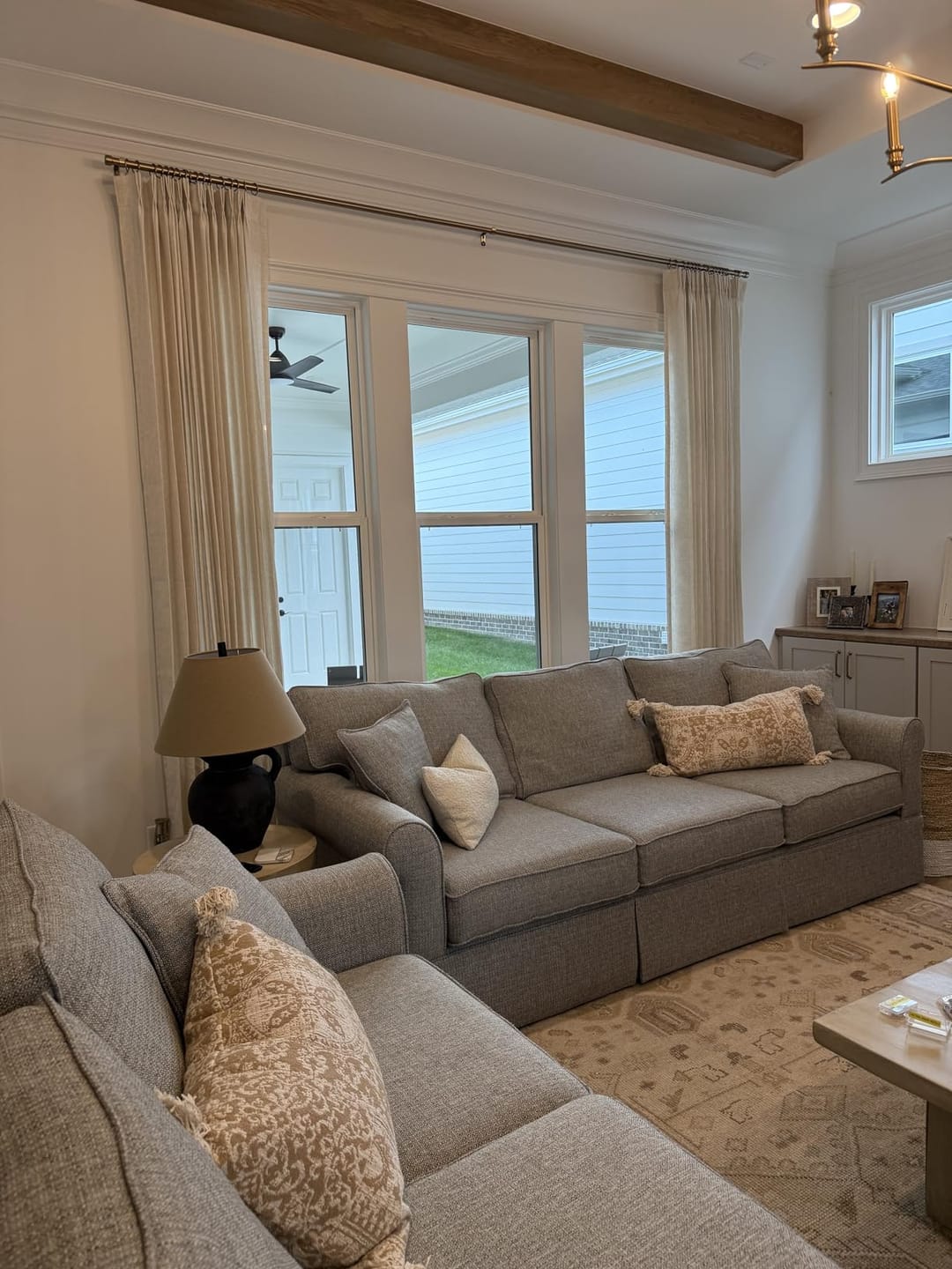 Customer photo review of Liz Linen Sheer Drapes