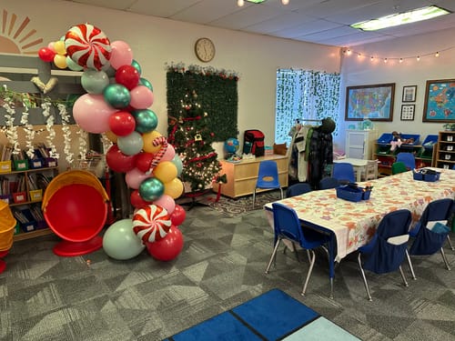 Customer photo review of Sugar, Spice, & Everything Nice Balloon Garland Kit