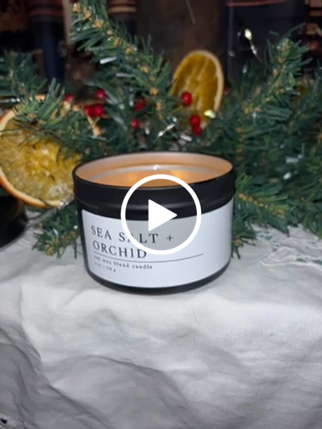 Customer video review of Sea Salt + Orchid 6 oz. Candle