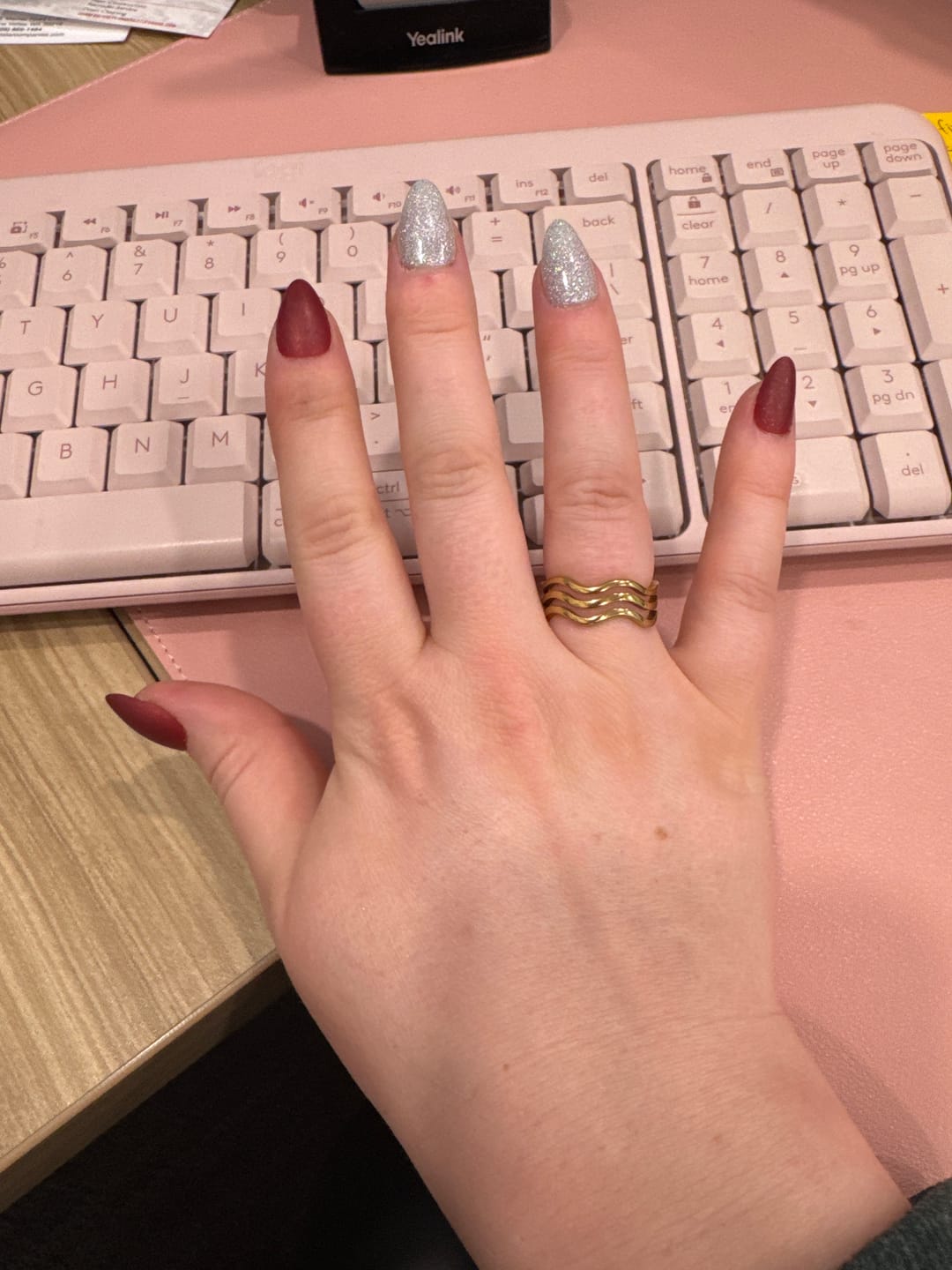 Customer photo review of Wave Trio Ring (Bundle)
