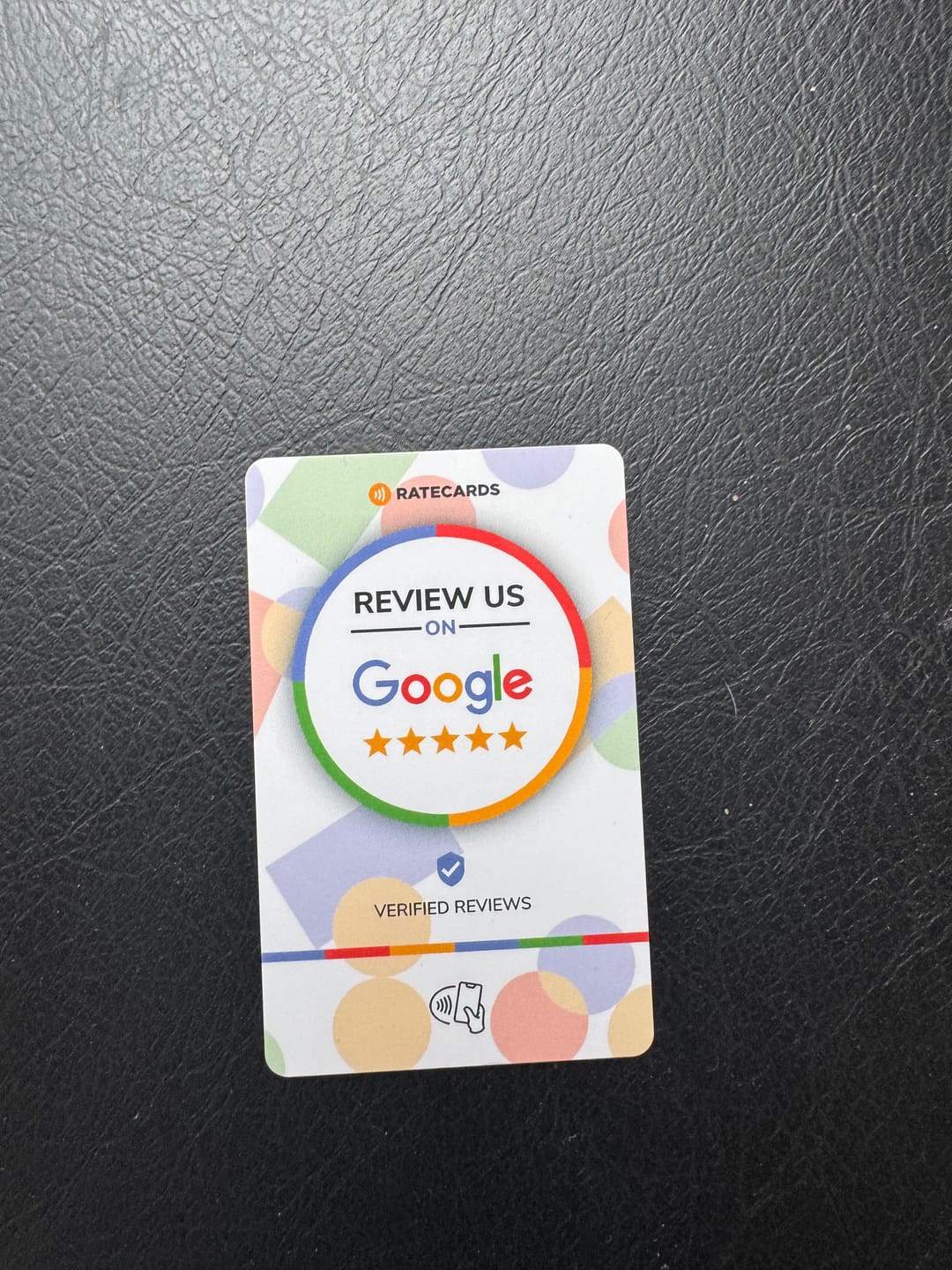Customer photo review of Google Review Card - RATECARDS™