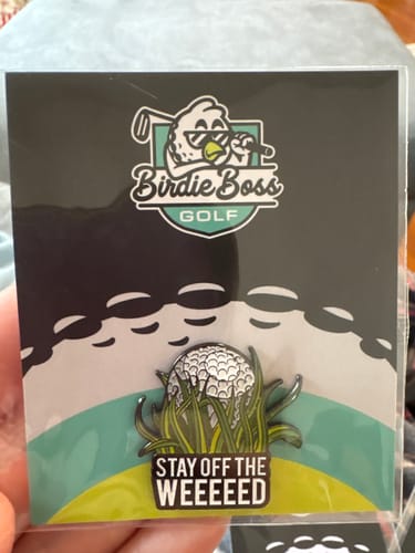 Customer photo review of Stay Off The Weeeeed - Ball Marker