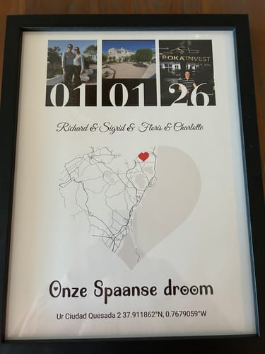 Customer photo review of Liefdesposter met foto's & locatie