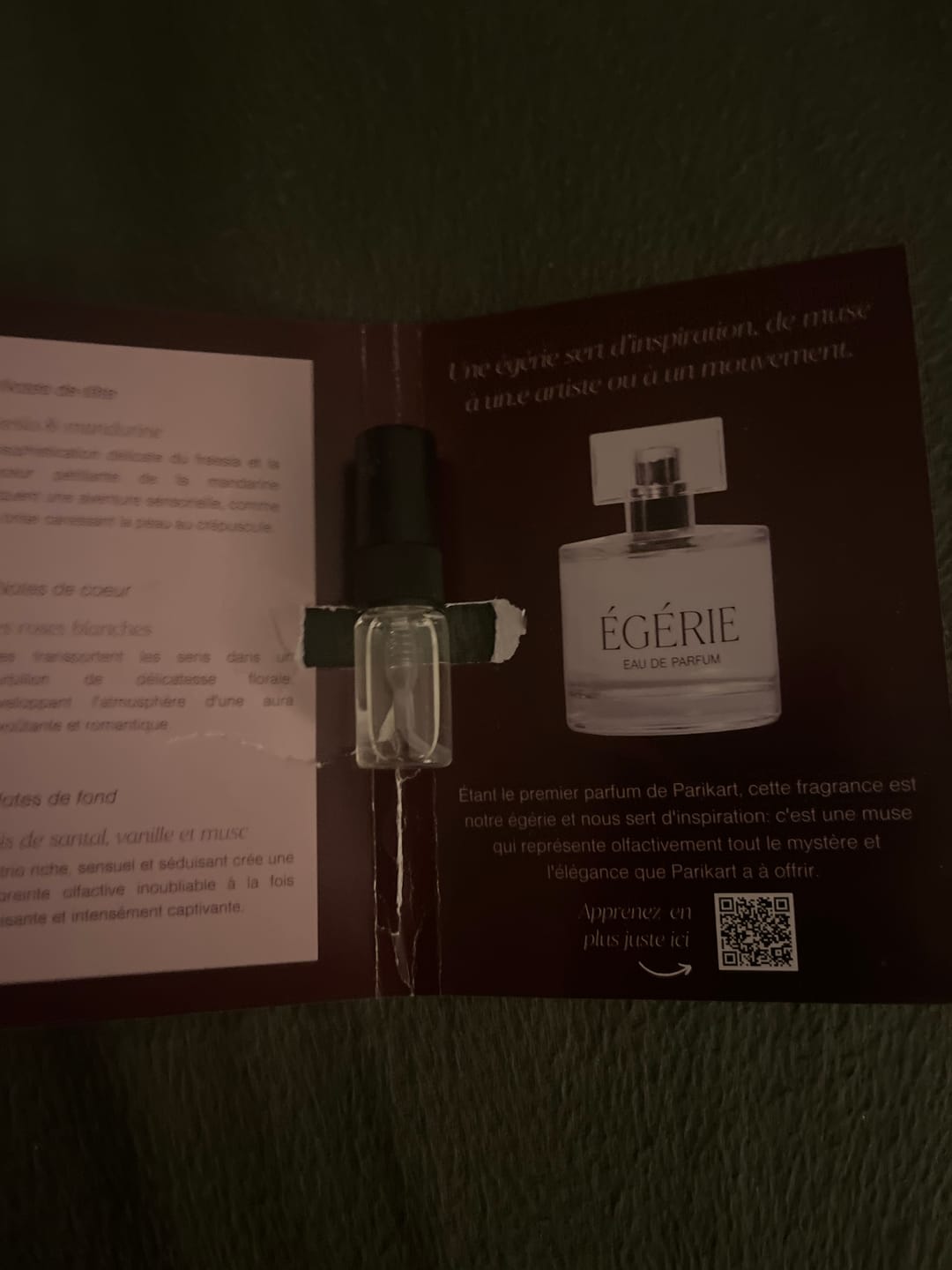 Customer photo review of L'Eau de parfum Égérie - 50 sprays format découverte