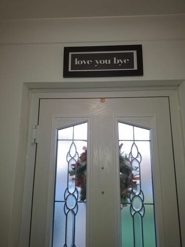Customer photo review of Love You, Bye Framed Print (New Style)