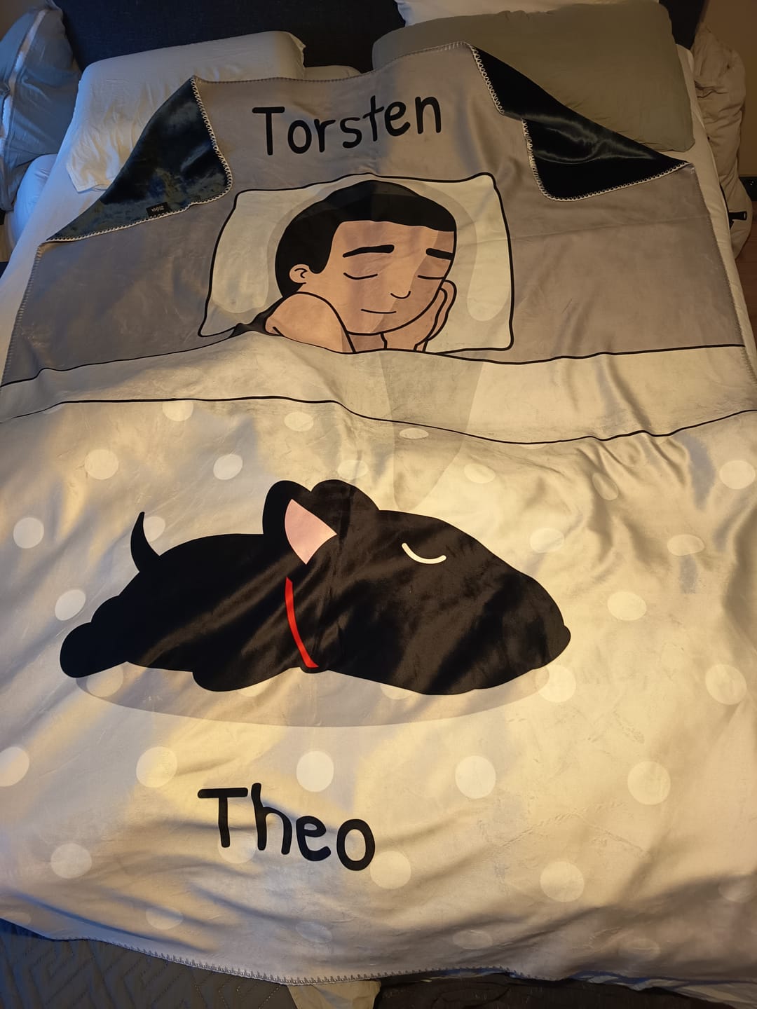Customer photo review of Kuschelzeit mit Fellnasen Single - Individuelle Decke