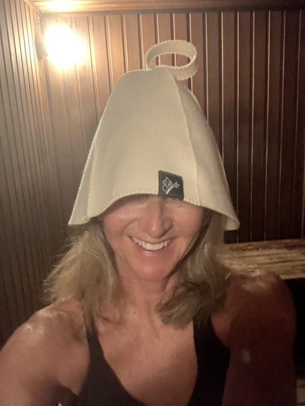 Customer photo review of The Koala Sauna Hat