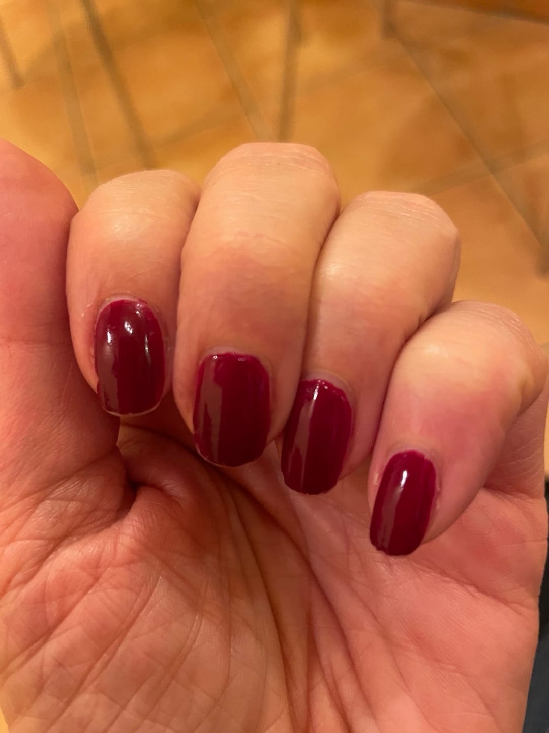 Customer photo review of Green Reactive Vegan körömlakk, Red Wine, 10 ml