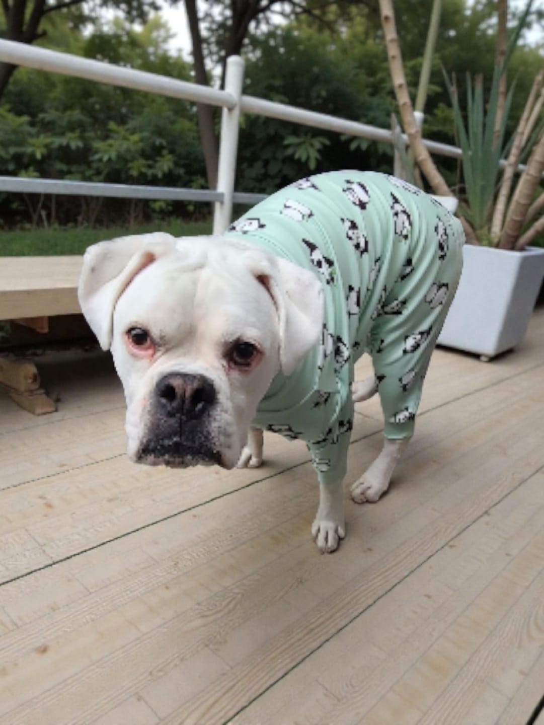 Customer photo review of Dog Pajama - Panda