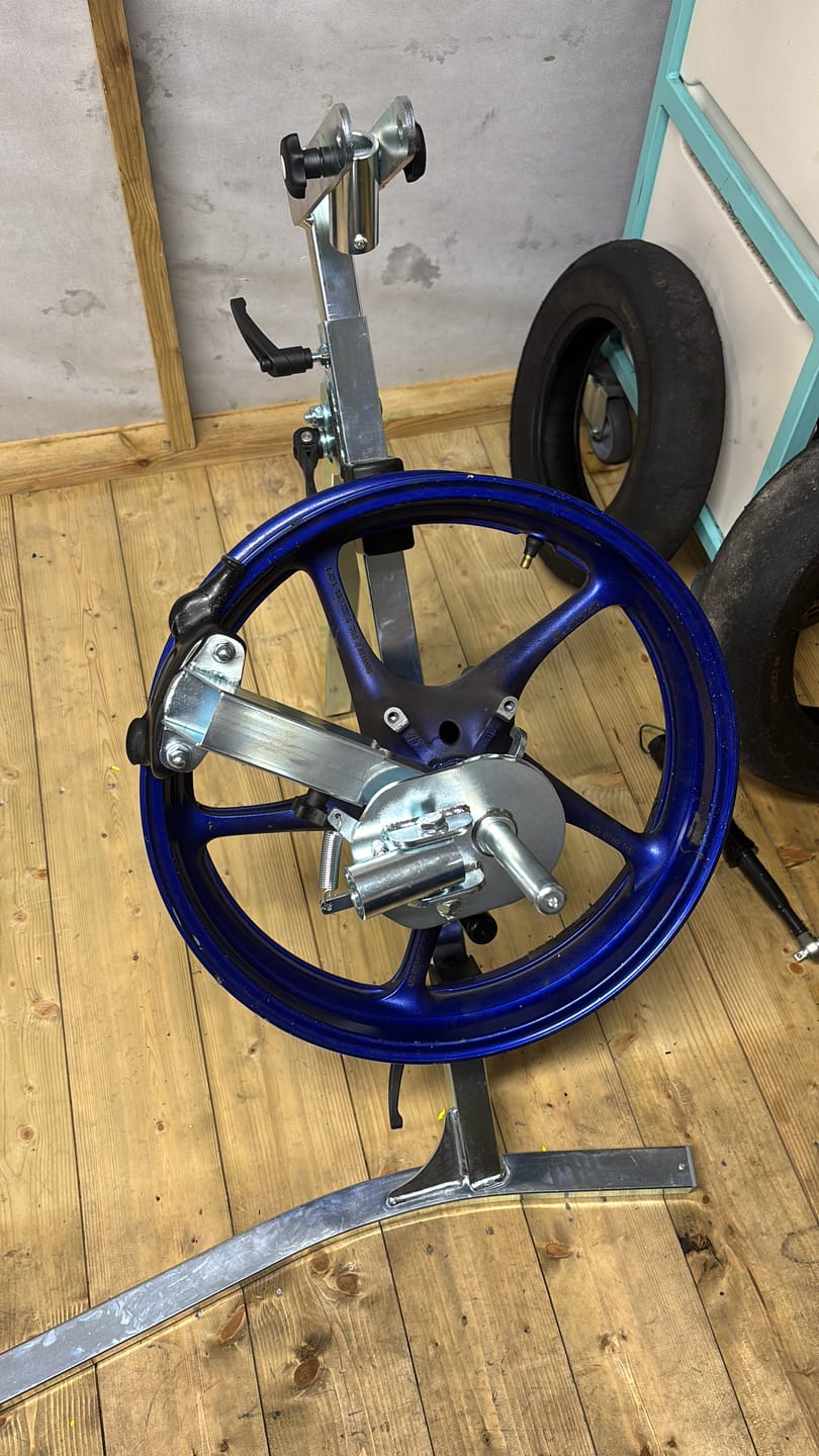 Customer photo review of Street Bike Tire Changer