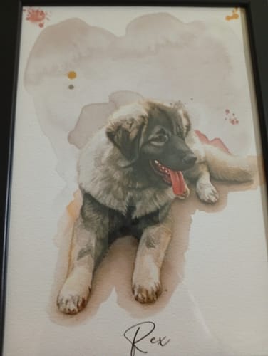 Customer photo review of Πορτραίτο Κατοικίδιου - Νερομπογιά