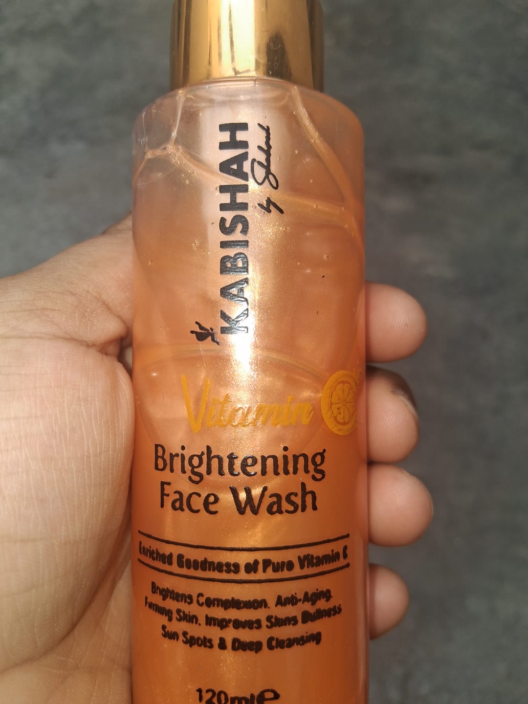 Customer photo review of Vitamin C Brightening Face Wash