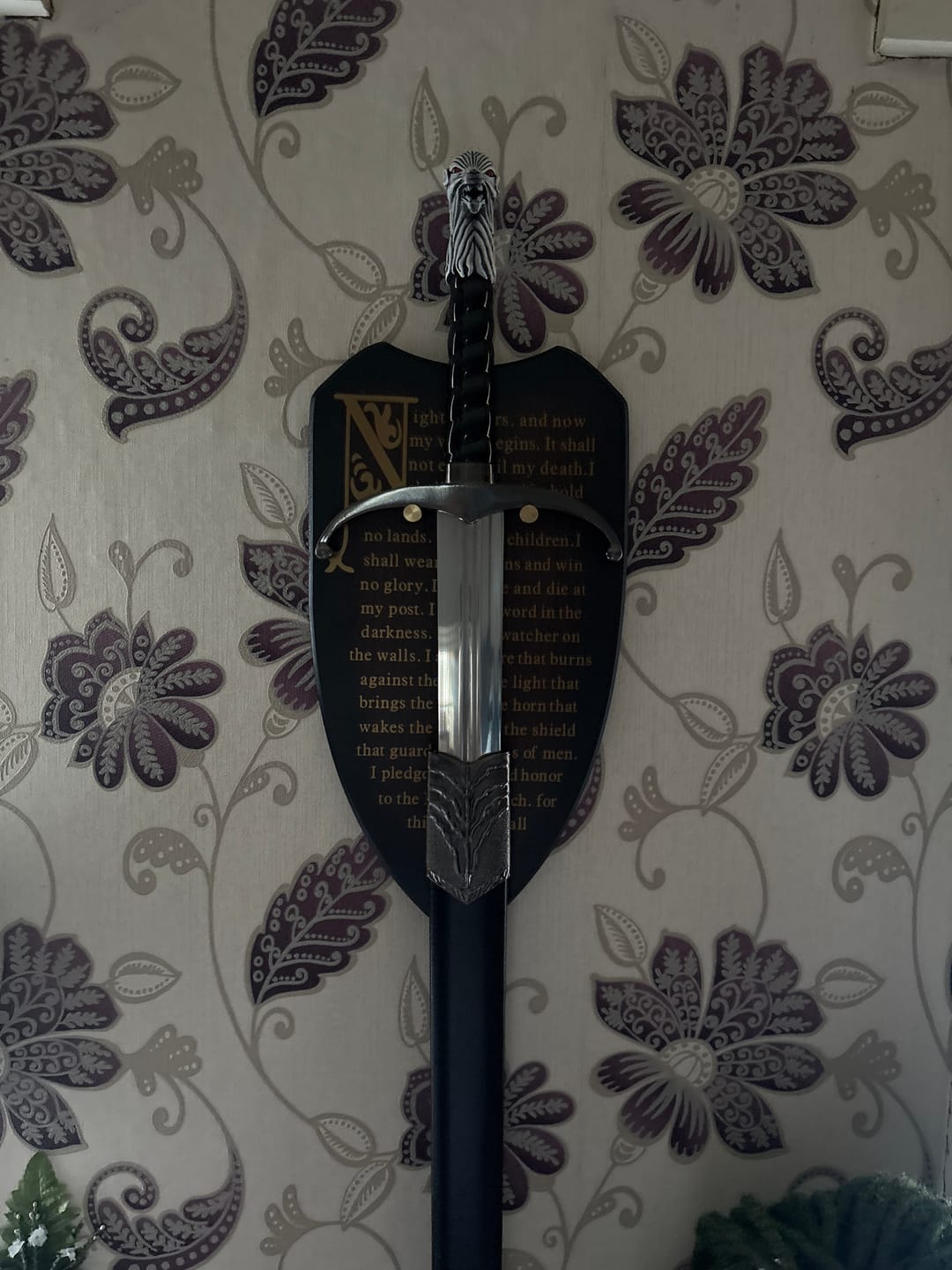 Customer photo review of The Bastard Snow - Sword Including Plaque and Scabbard
